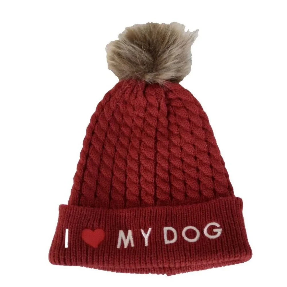 Holiday Tails Red Knit Beanie Hat – 